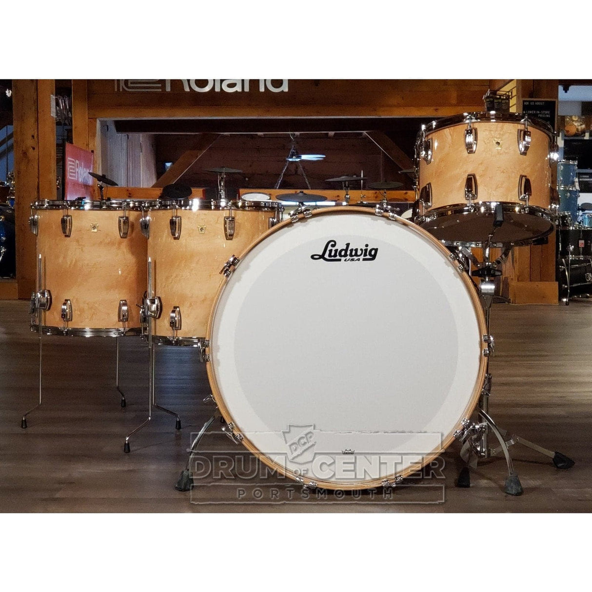 Ludwig Legacy Maple 4pc Bonham Drum Set Birdseye Maple