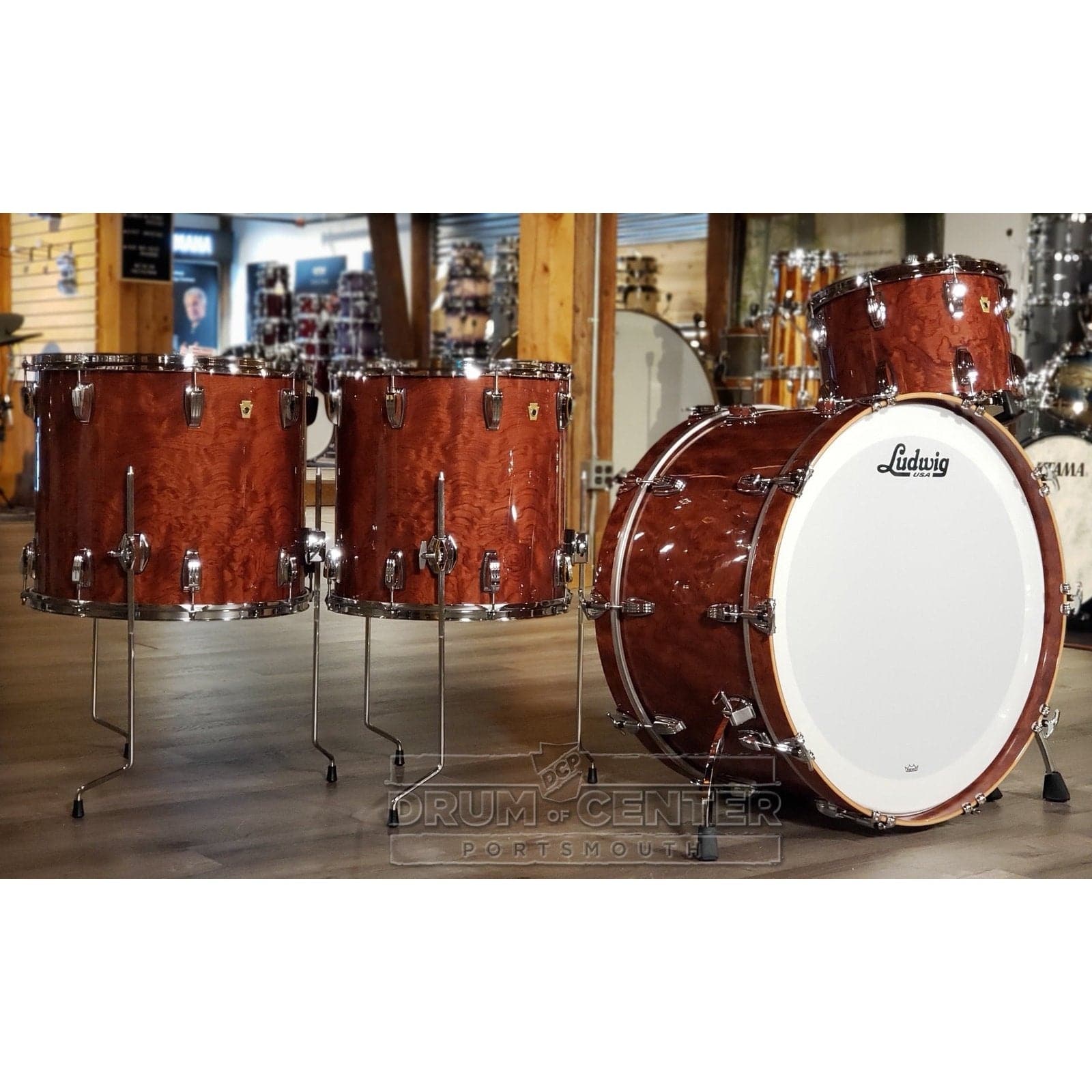 Ludwig Legacy Maple 4pc Bonham Drum Set African Bubinga