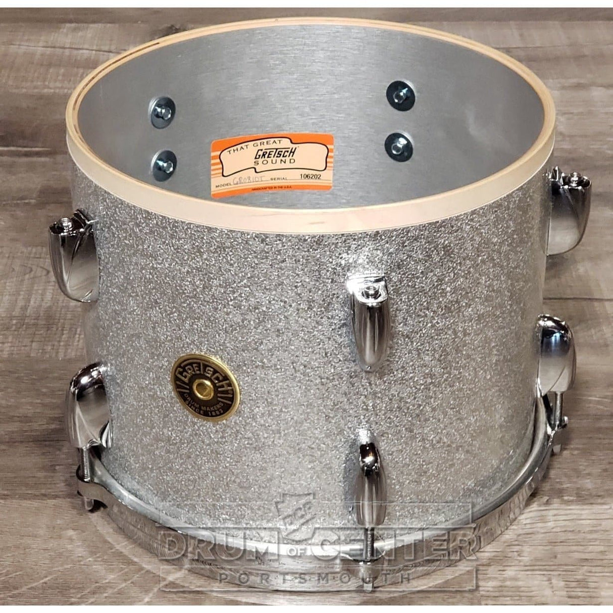 Gretsch USA Custom 5pc Drum Set Silver Sparkle