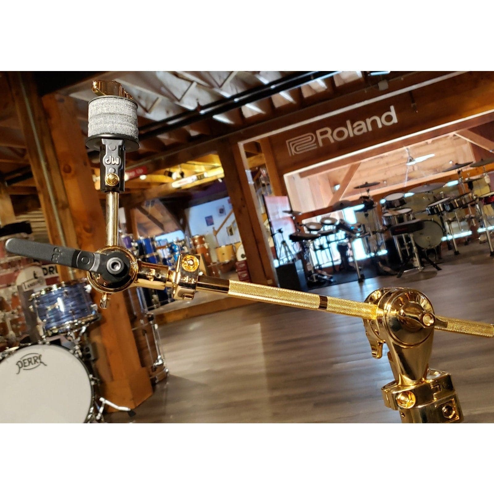 DW DWCP9700GD 9000 Series Convertible Boom/Straight Cymbal Stand, Gold