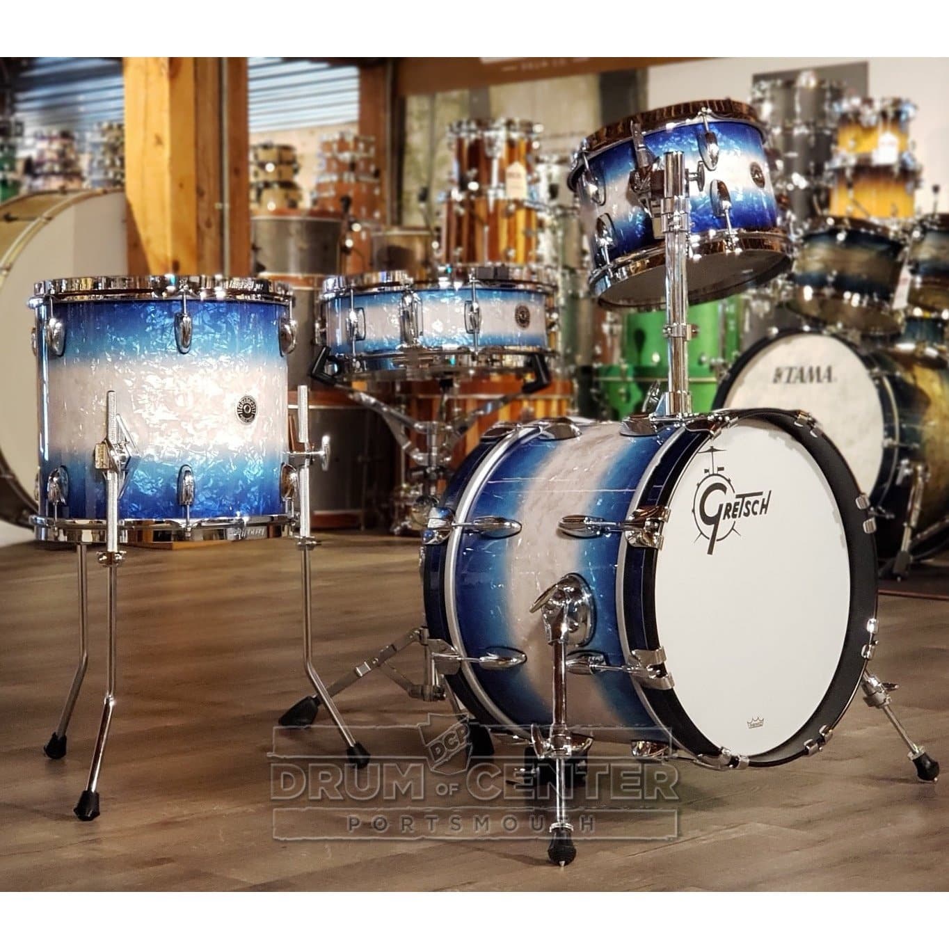 Gretsch Brooklyn 4pc Micro Drum Set Blue Burst Pearl