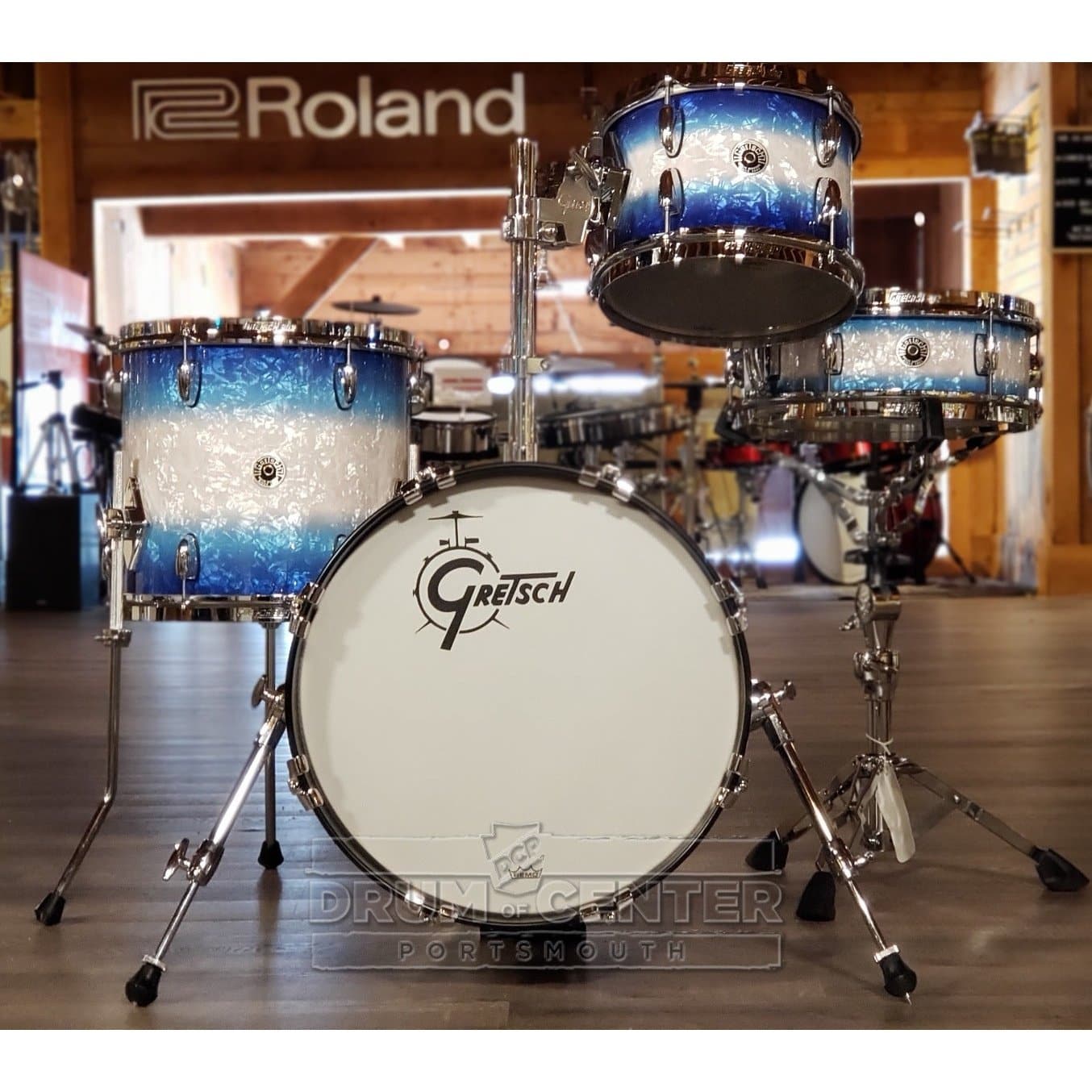 Gretsch Brooklyn 4pc Micro Drum Set Blue Burst Pearl