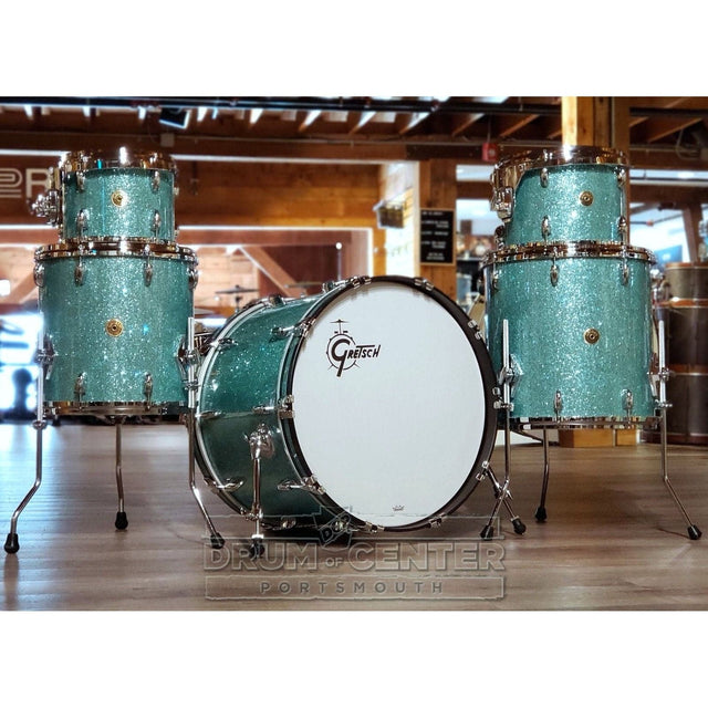 Gretsch USA Custom 5pc Drum Set Turquoise Glass