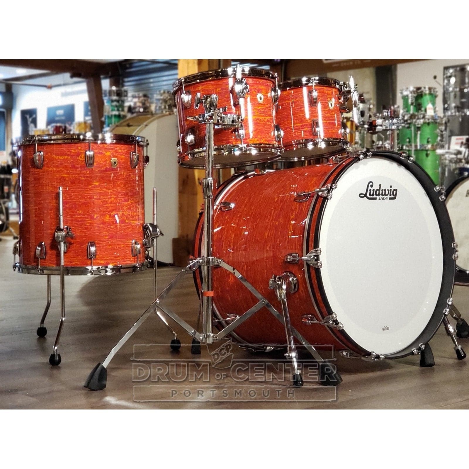 Ludwig Classic Maple Mod Drum Set Mod Orange