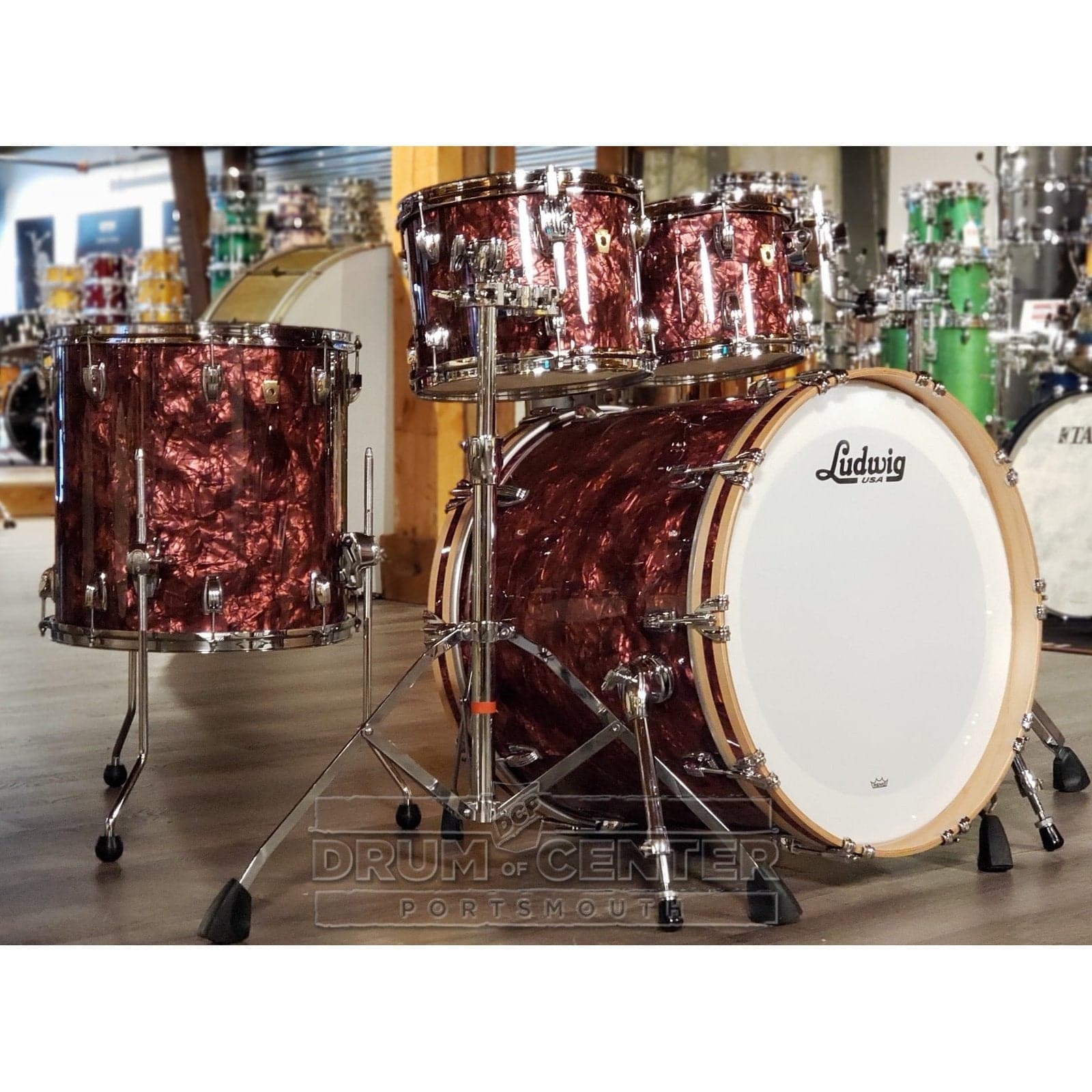 Ludwig Classic Maple Mod Drum Set Burgundy Pearl