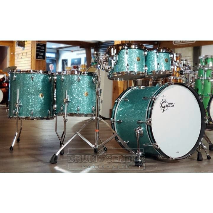 Gretsch USA Custom 5pc Drum Set Turquoise Glass