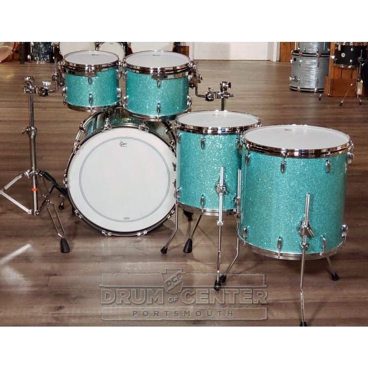 Gretsch USA Custom 5pc Drum Set Turquoise Glass