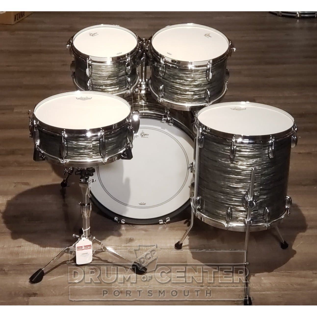 Gretsch Brooklyn 5pc Fusion Drum Set w/Double Tom Arm Grey Oyster