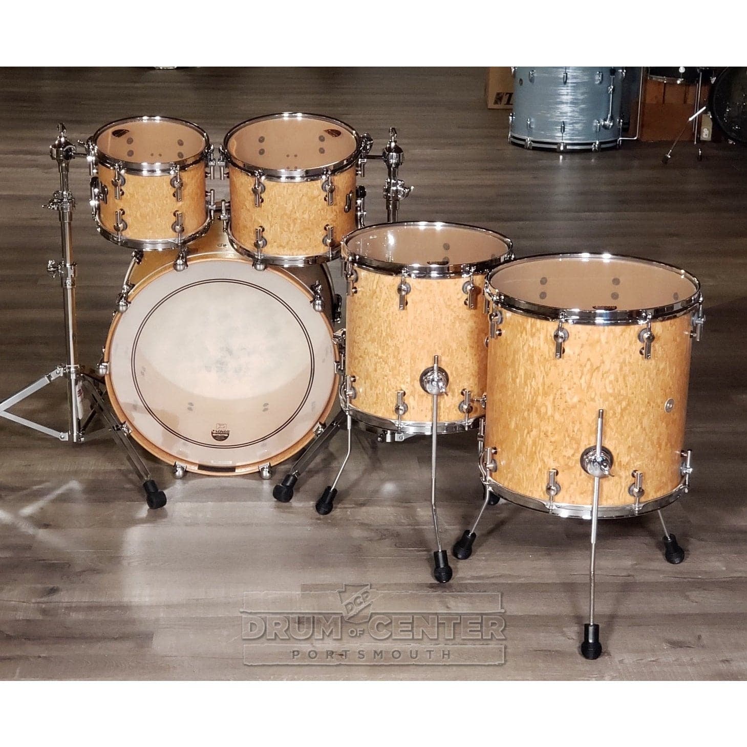 Sonor SQ2 5pc Drum Set Thin Maple  - Birdseye Amber Semigloss