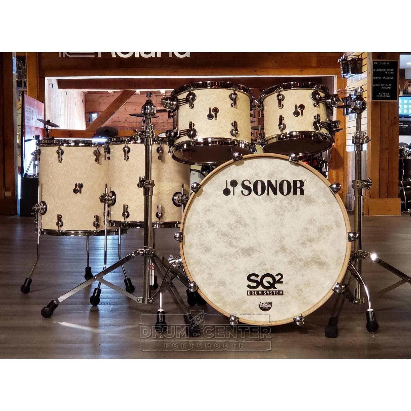 Sonor SQ2 5pc Drum Set Medium Beech  - Birdseye Maple Semigloss