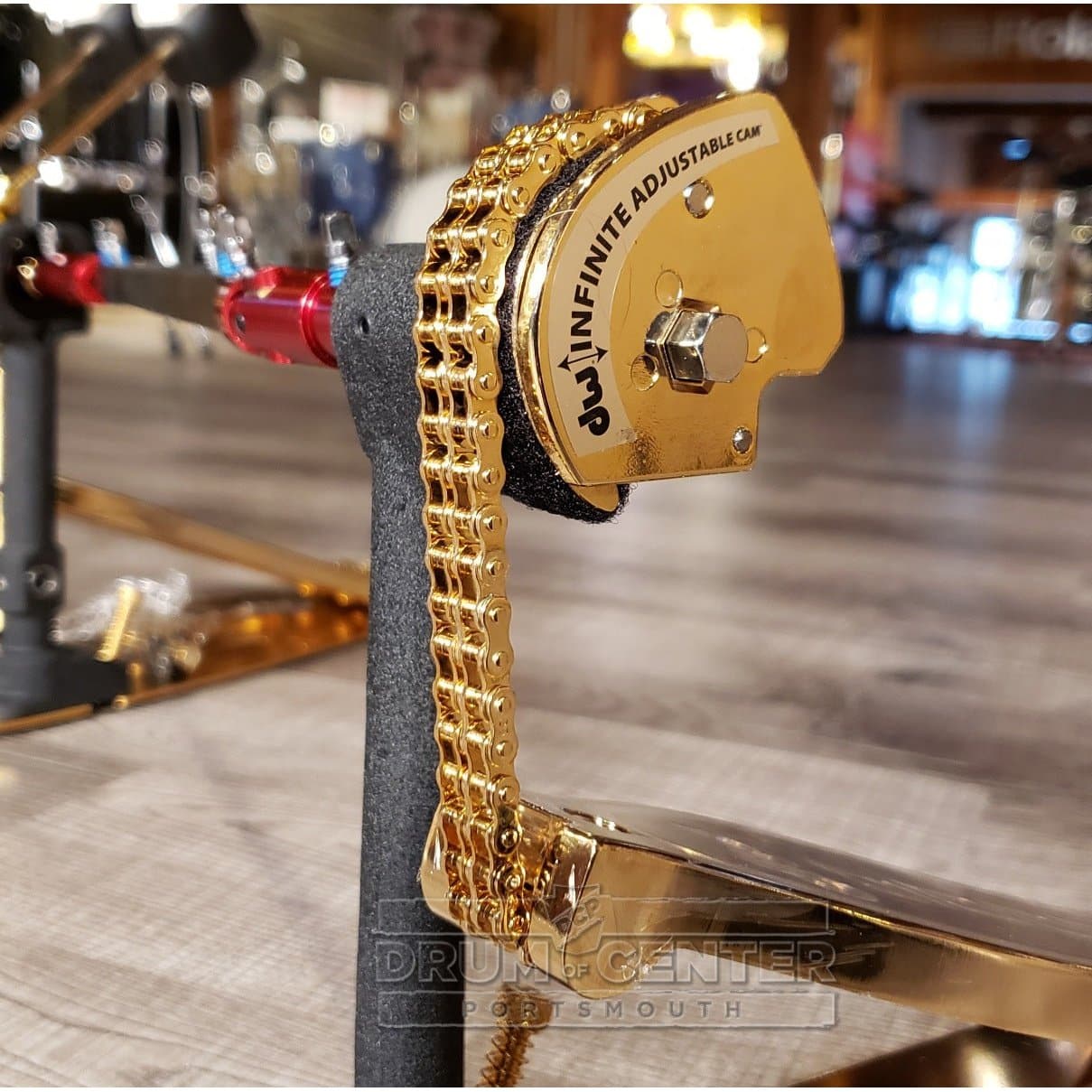 DW DWCP9002XFGD 9000 Series Extended Footboard Double Bass Drum Pedal Gold