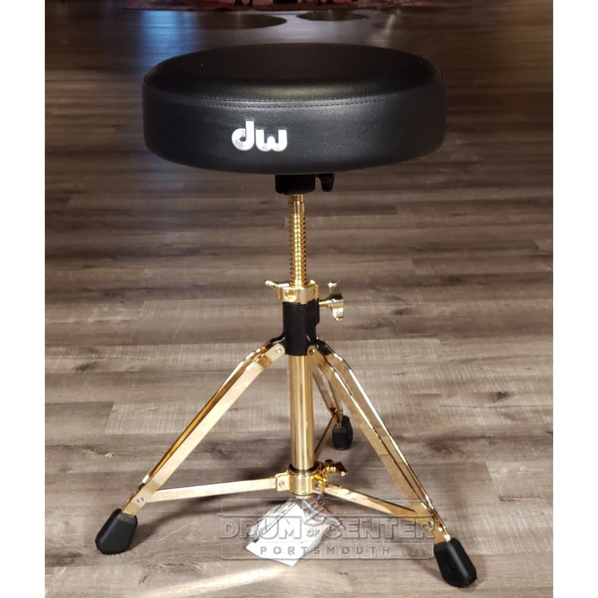 DW DWCP9100MGD 9000 Series Tripod Drum Throne with Memory Lock Gold Plated