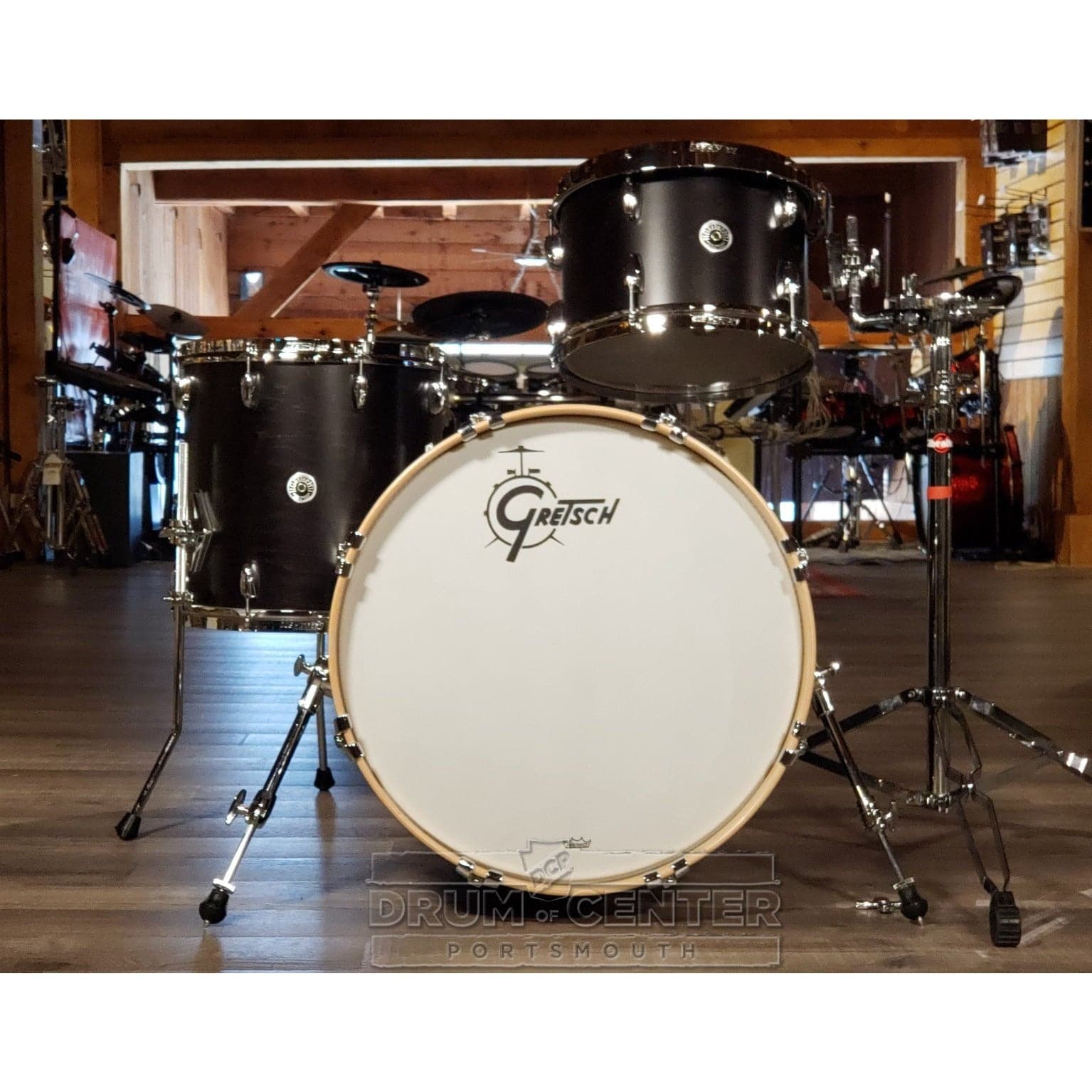 Gretsch Brooklyn 3pc Drum Set Satin Dark Ebony