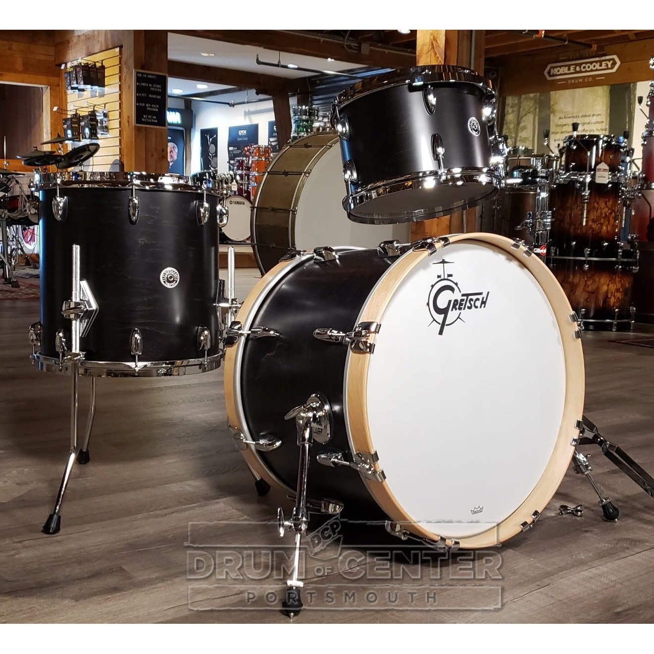 Gretsch Brooklyn 3pc Drum Set Satin Dark Ebony