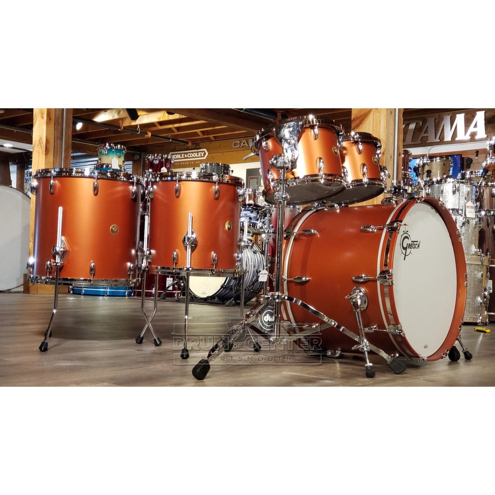 Gretsch USA Custom 5pc Drum Set Satin Copper