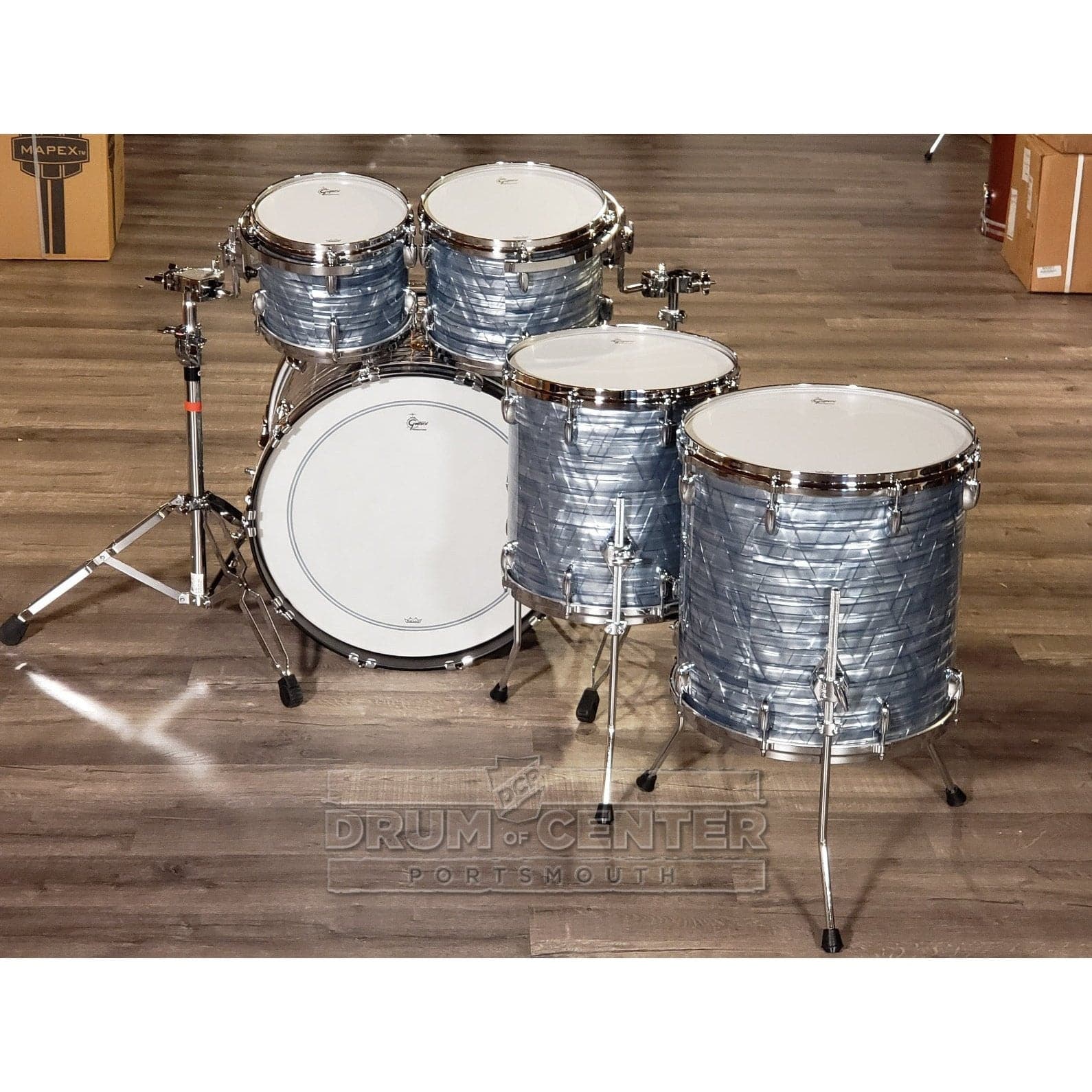 Gretsch USA Custom 5pc Drum Set Sky Blue Pearl