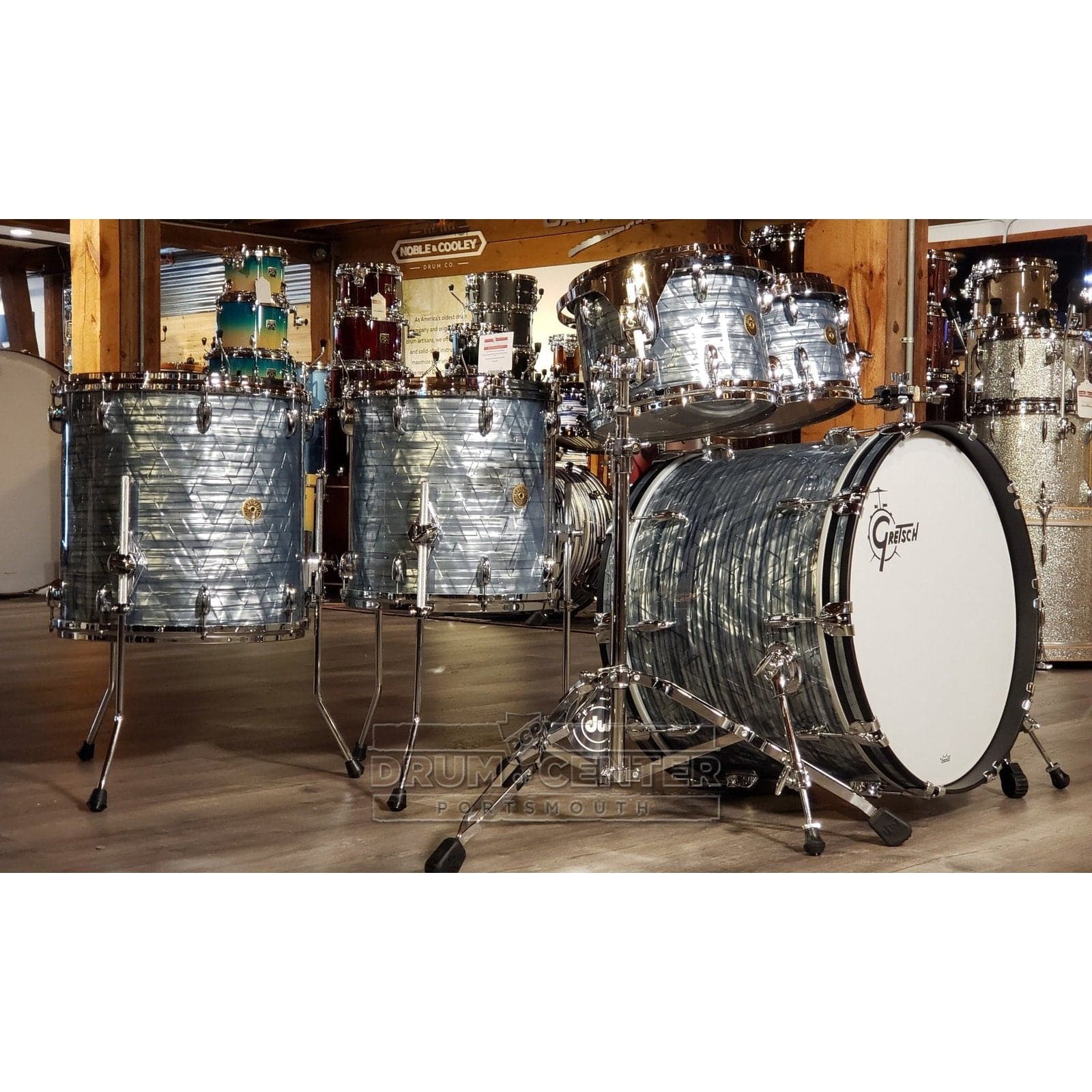 Gretsch USA Custom 5pc Drum Set Sky Blue Pearl