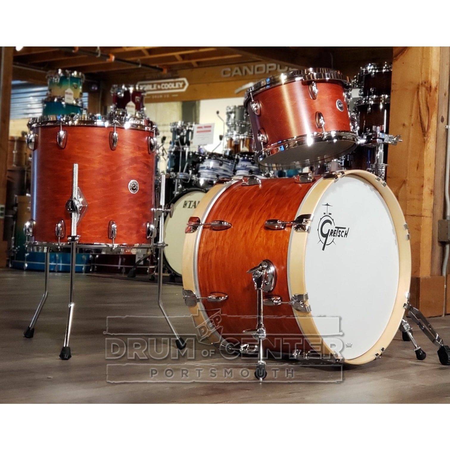Gretsch Brooklyn 3pc Drum Set Satin Burnt Orange