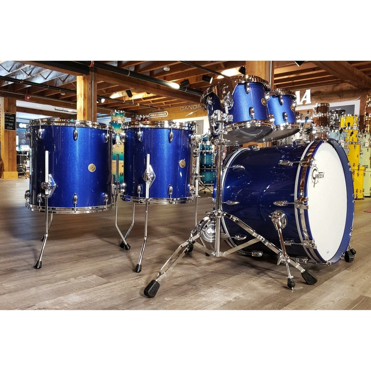 Gretsch USA Custom 5pc Drum Set Mystic Blue Gloss