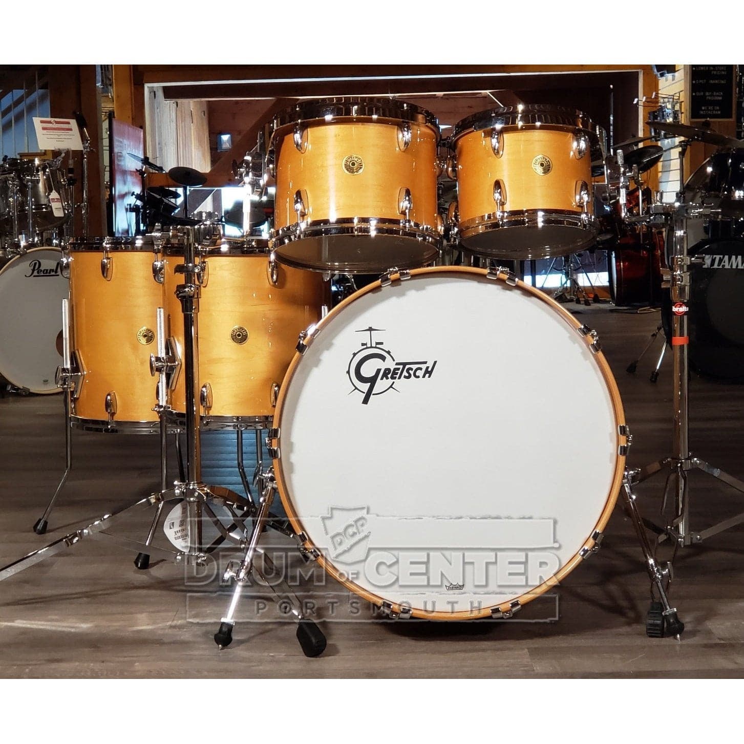 Gretsch USA Custom 5pc Drum Set Millennium Maple Gloss