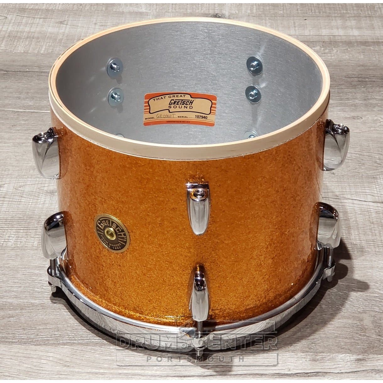 Gretsch USA Custom 5pc Drum Set Gold Sparkle