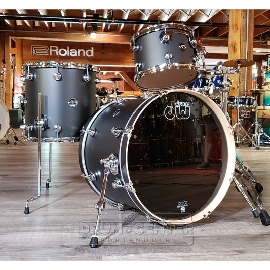 DW Performance 3pc Drum Set 20/12/14 Hard Satin Charcoal Metallic