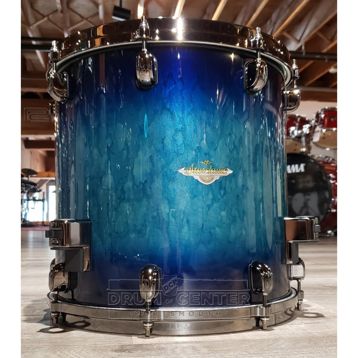 Tama Starclassic Maple Floor Tom 14x14 Molten Electric Blue Burst w/Black Nickel Hw