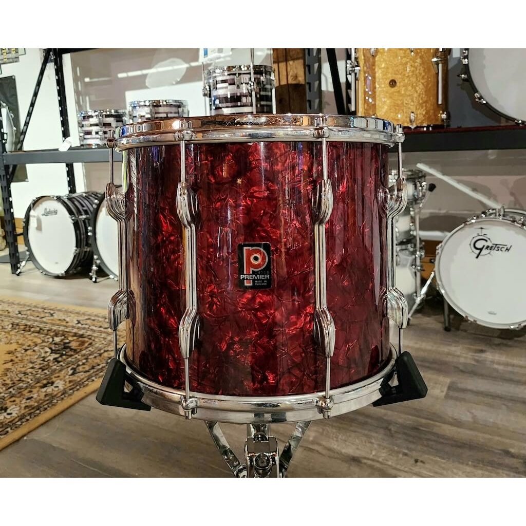 Vintage Premier Tenor Drum 14x12 Red Marine Pearl
