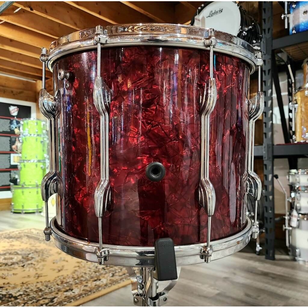 Vintage Premier Tenor Drum 14x12 Red Marine Pearl