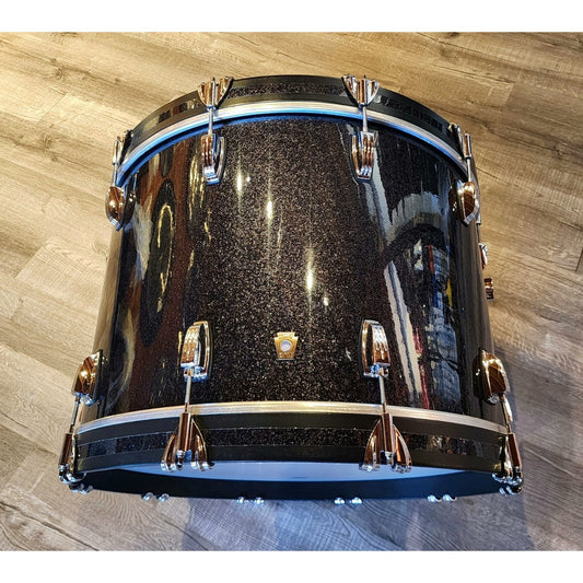Used Ludwig Classic Maple 24x16 Bass Drum Black Sparkle (#1)