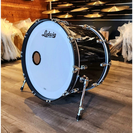 Used Ludwig Classic Maple 24x16 Bass Drum Black Sparkle (#2)