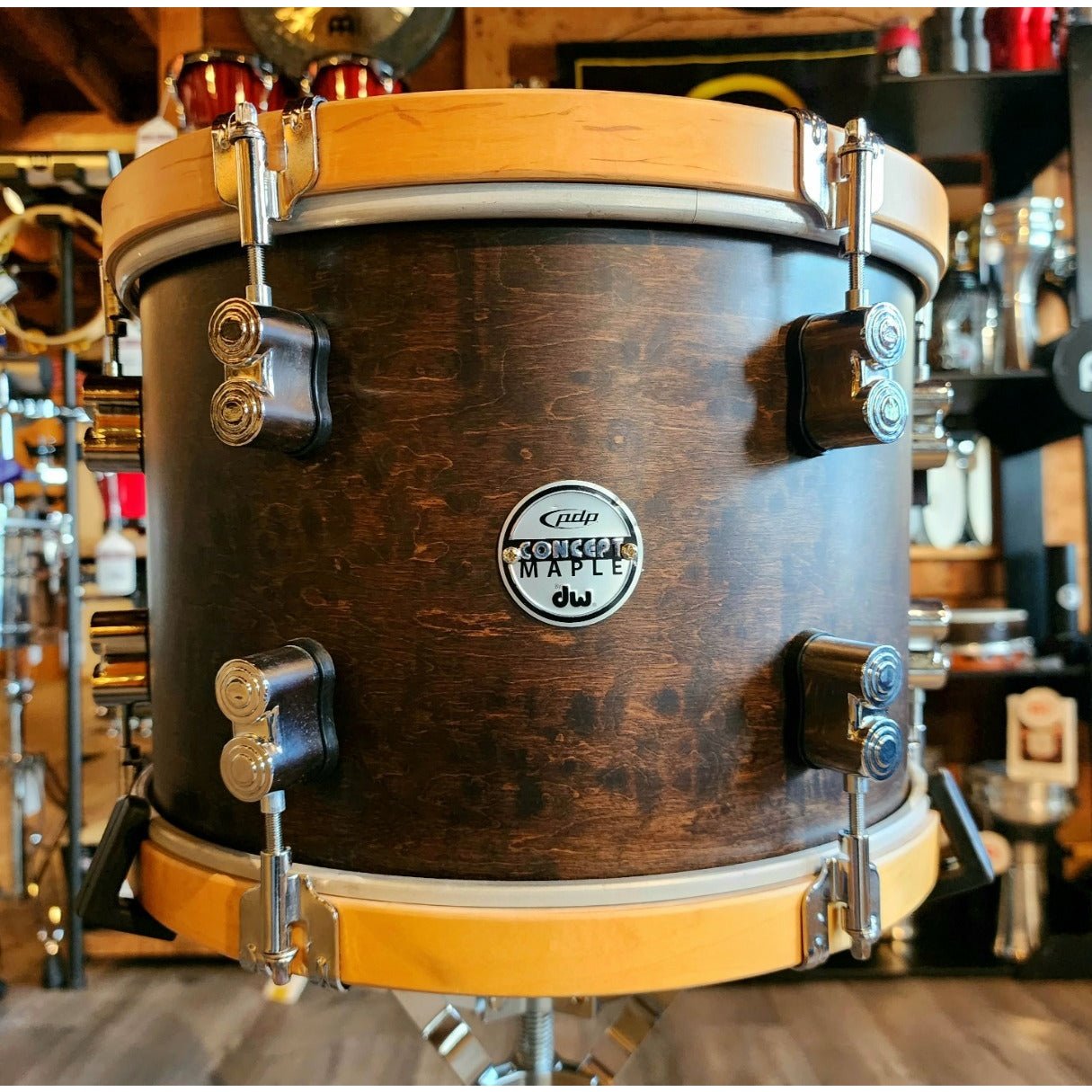 Used PDP Concept Maple Classic Tom 13x9 Walnut w/Natural Hoops