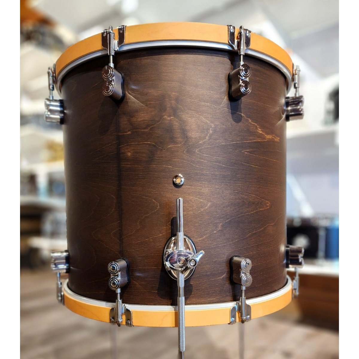 Used PDP Concept Maple Classic Floor Tom 18x16 Walnut w/Natural Hoops