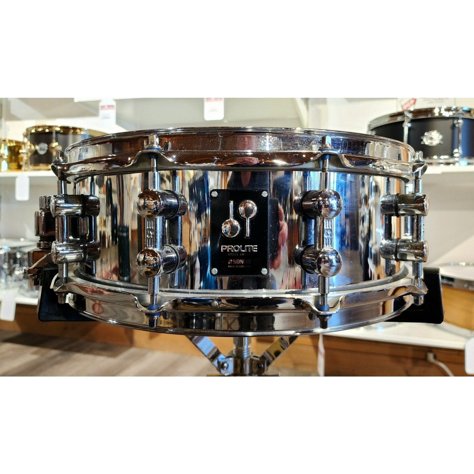 Used Sonor Prolite Steel Snare Drum 14x5