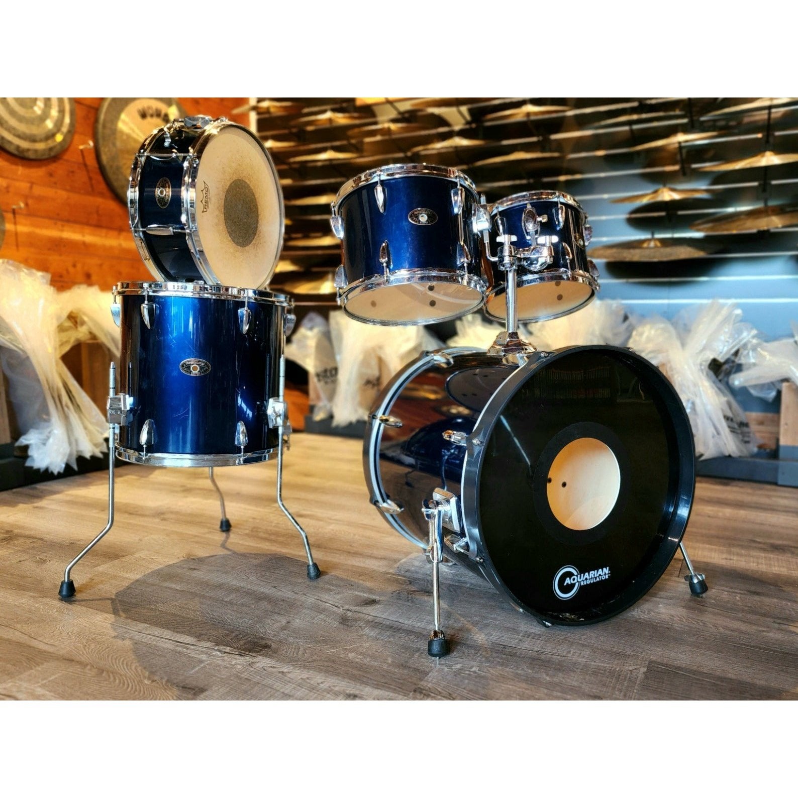 Used Tama Imperialstar 5pc Drum Set Dark Blue