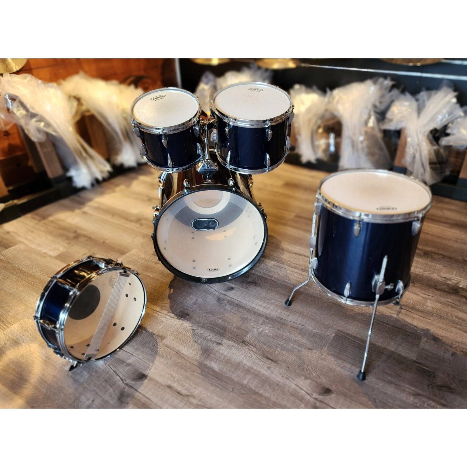 Used Tama Imperialstar 5pc Drum Set Dark Blue