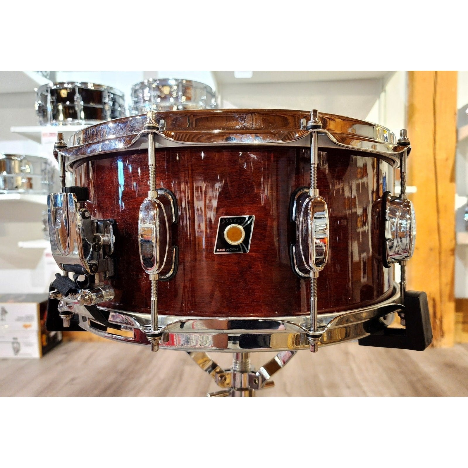 Used Tama Artwood Birch Snare Drum Red Mahogany 14x6.5