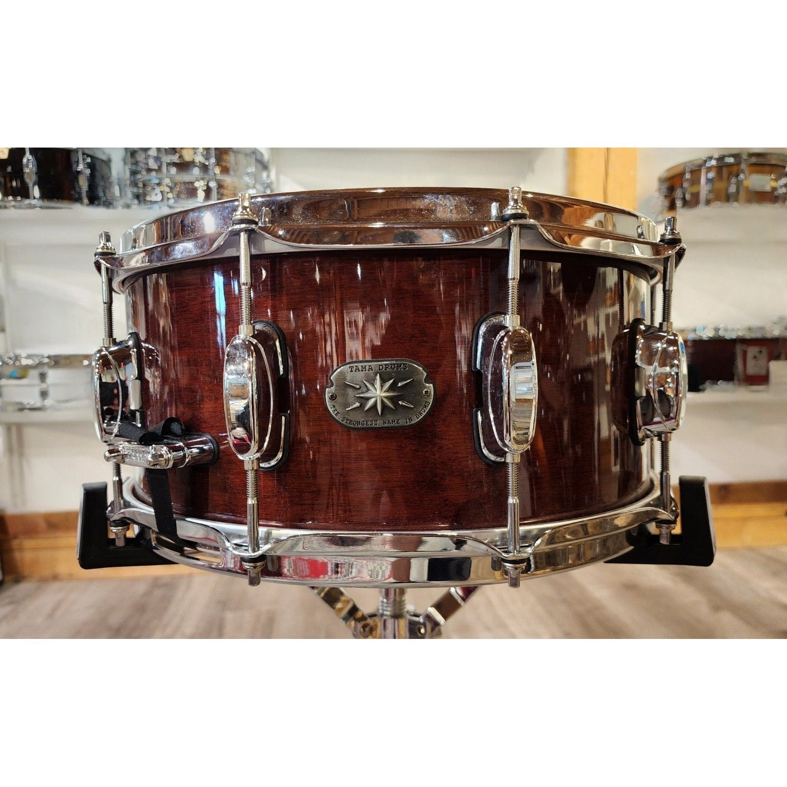 Used Tama Artwood Birch Snare Drum Red Mahogany 14x6.5