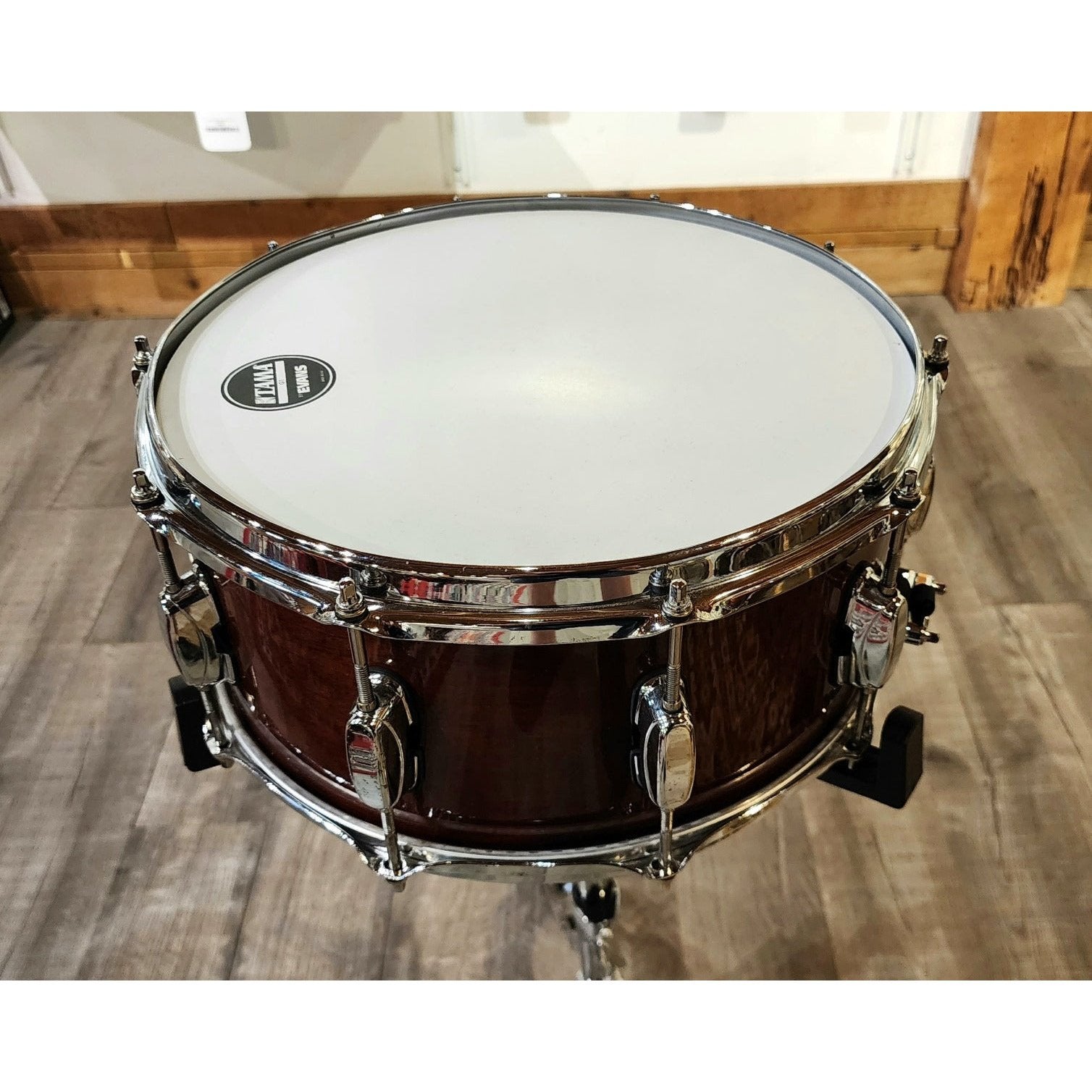 Used Tama Artwood Birch Snare Drum Red Mahogany 14x6.5