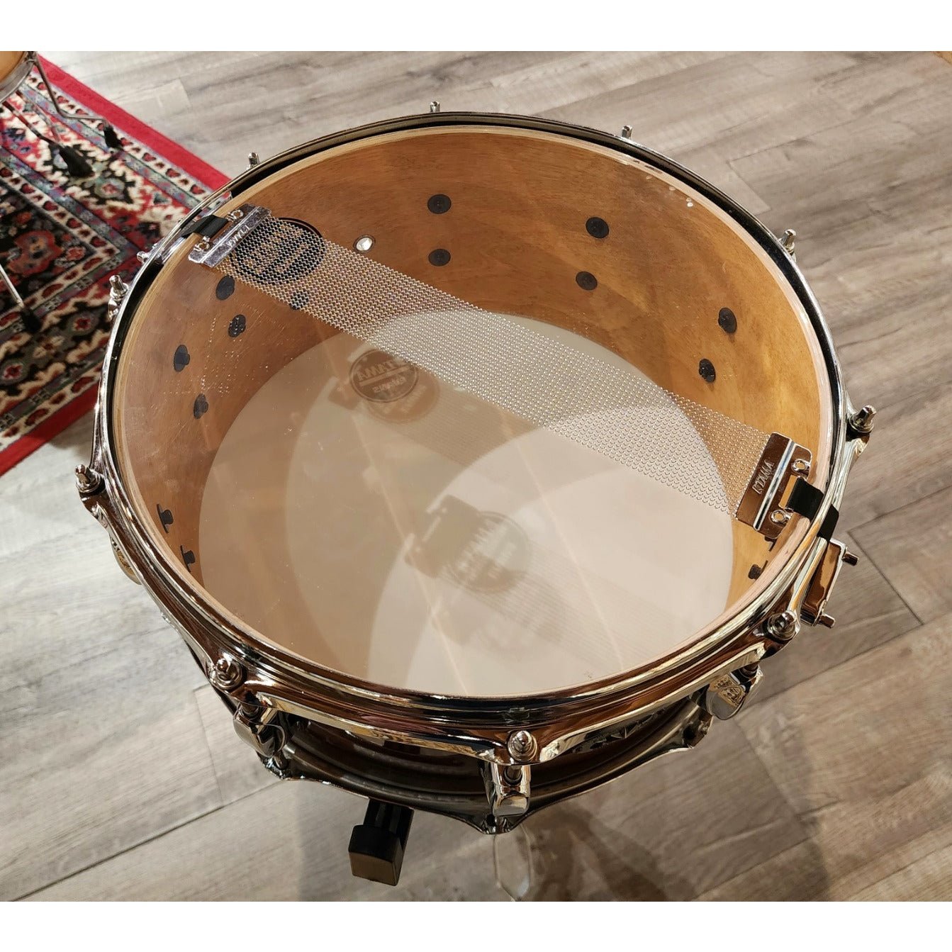 Used Tama Artwood Birch Snare Drum Red Mahogany 14x6.5