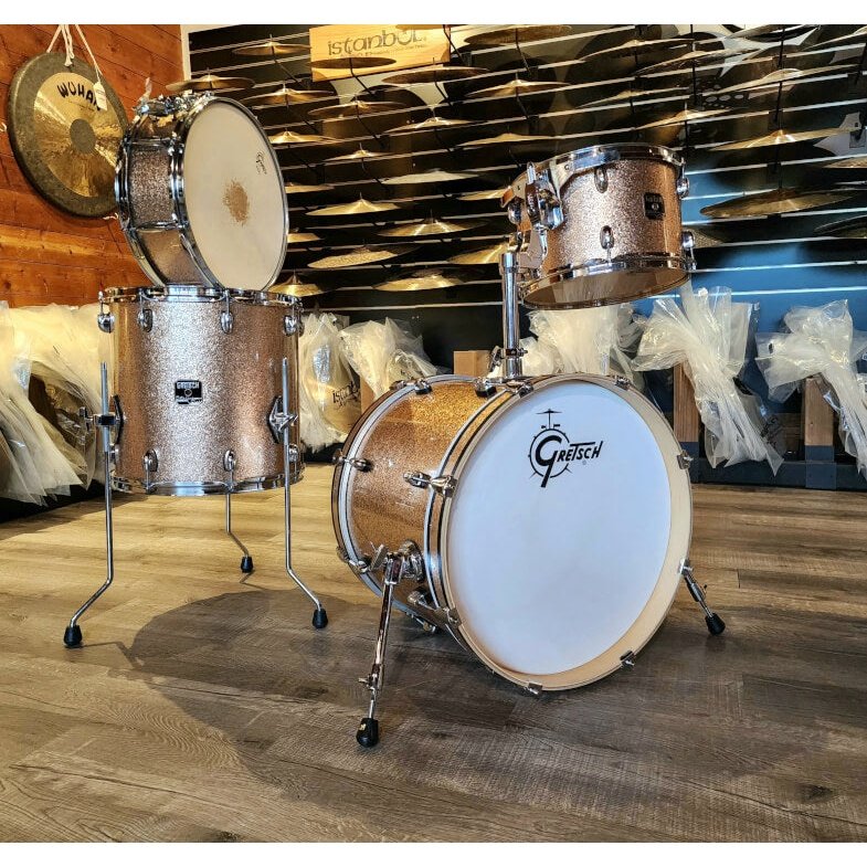 Used Gretsch Catalina Club 4pc Drum Set Champagne Sparkle