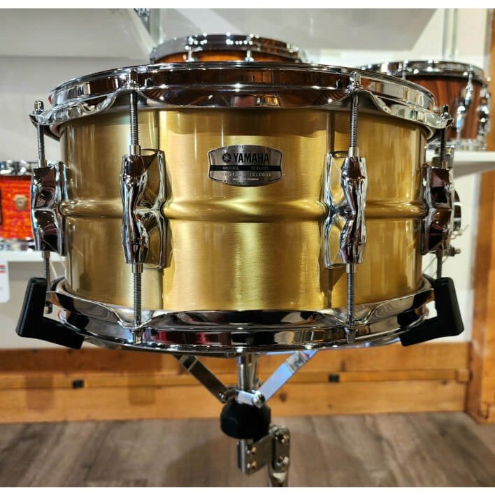 Used Yamaha Recording Custom Brass Snare Drum 13x6.5