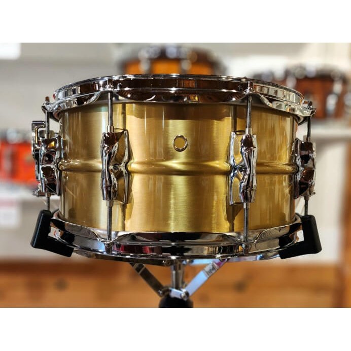 Used Yamaha Recording Custom Brass Snare Drum 13x6.5