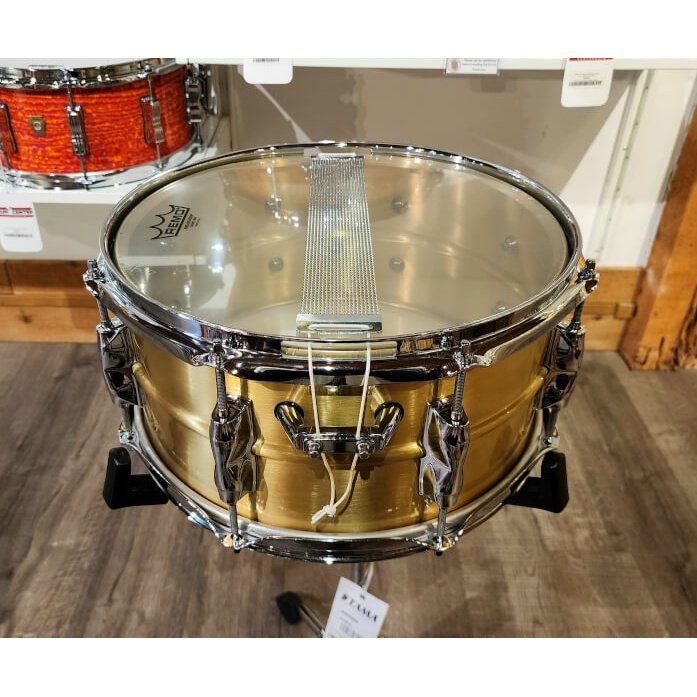 Used Yamaha Recording Custom Brass Snare Drum 13x6.5