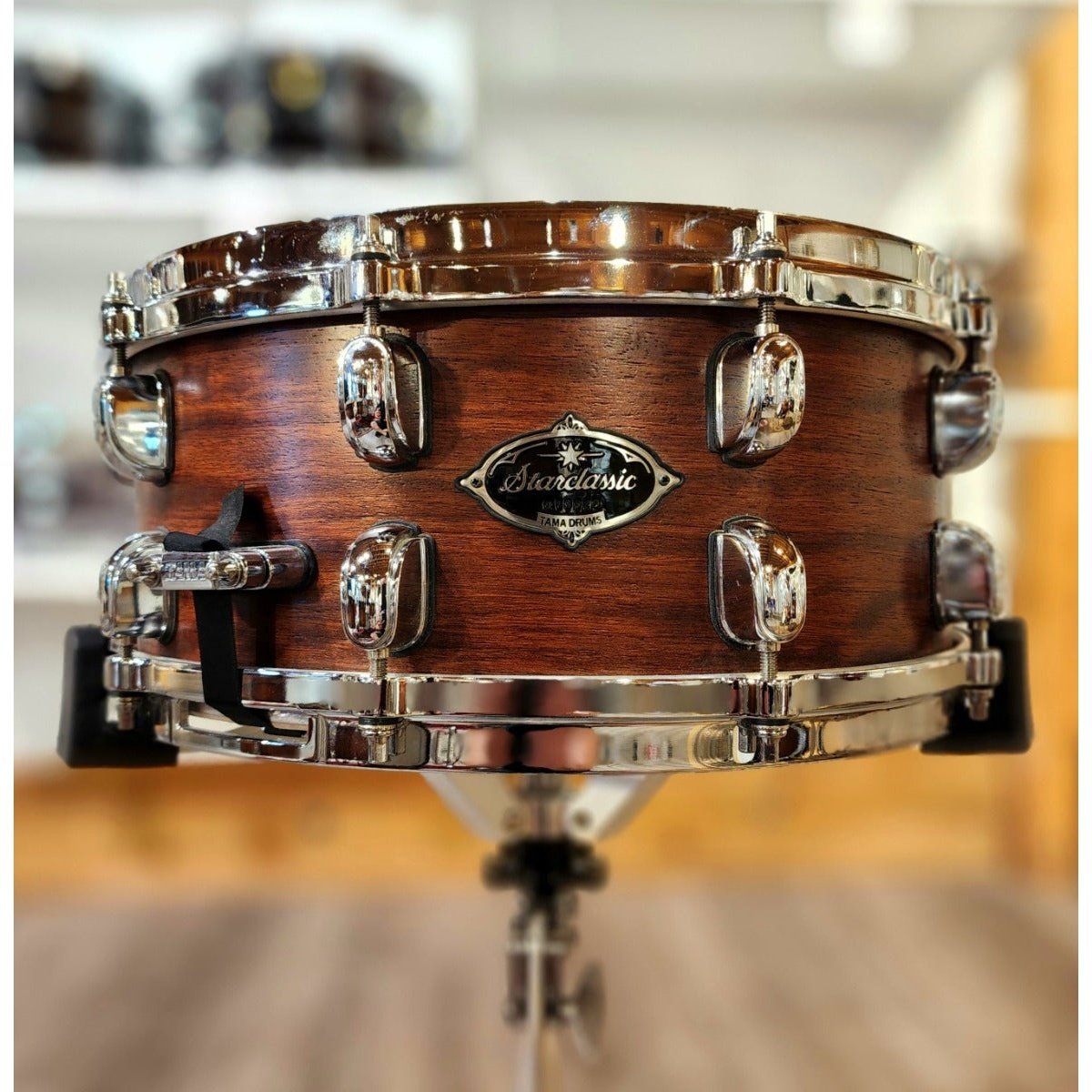 Used Tama Starclassic Birch/Bubinga Snare Drum 14x6 Satin Natural