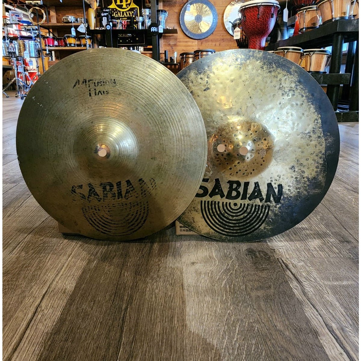 Used Sabian AA Fusion Hi Hat Cymbals 13