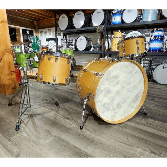 Used Ludwig Classic Maple 3pc Drum Set Natural Gloss