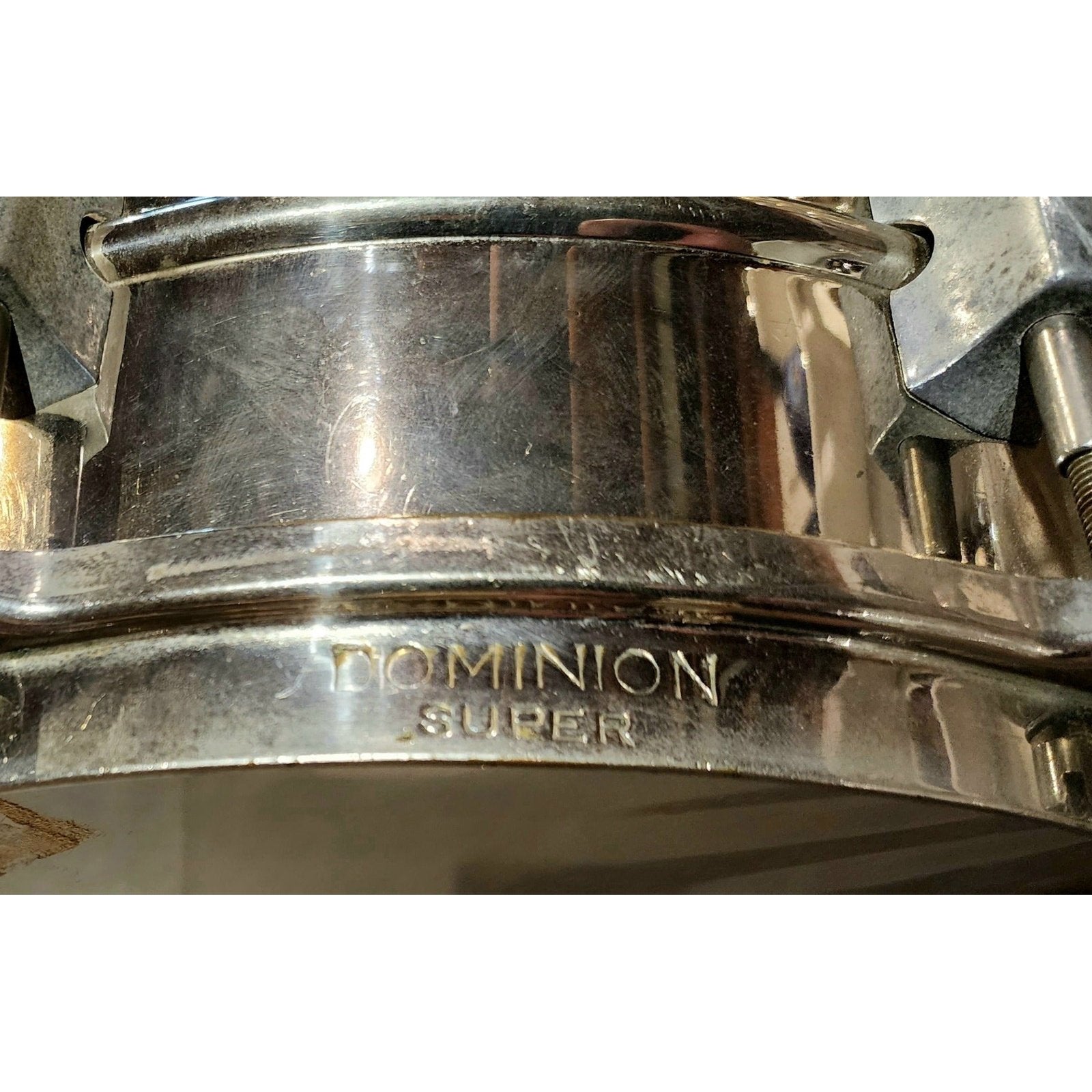 Used Vintage Premier Dominion Super Brass Snare Drum 14x6.5