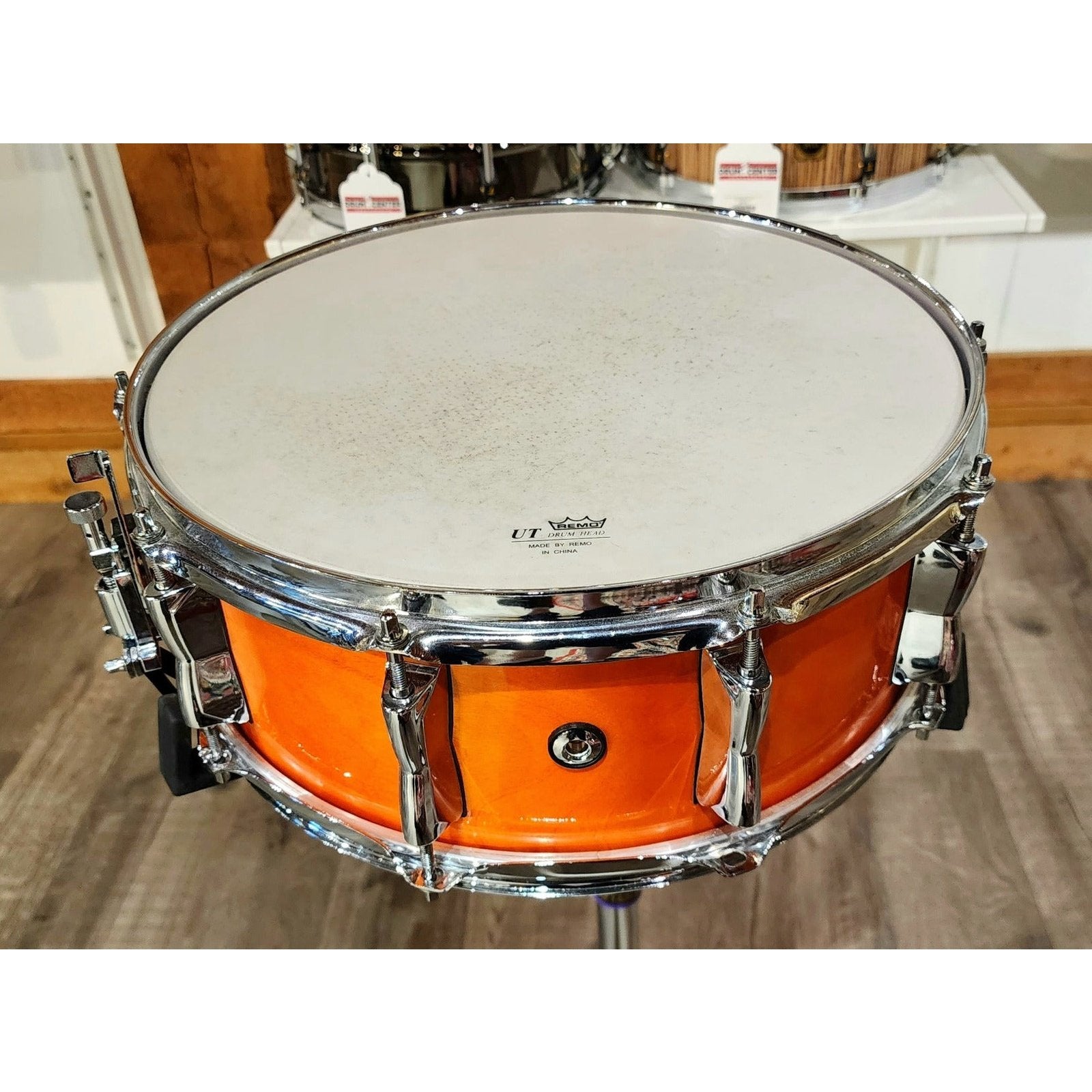 Used Yamaha Stage Custom Birch Snare Drum Honey Amber 14x5.5