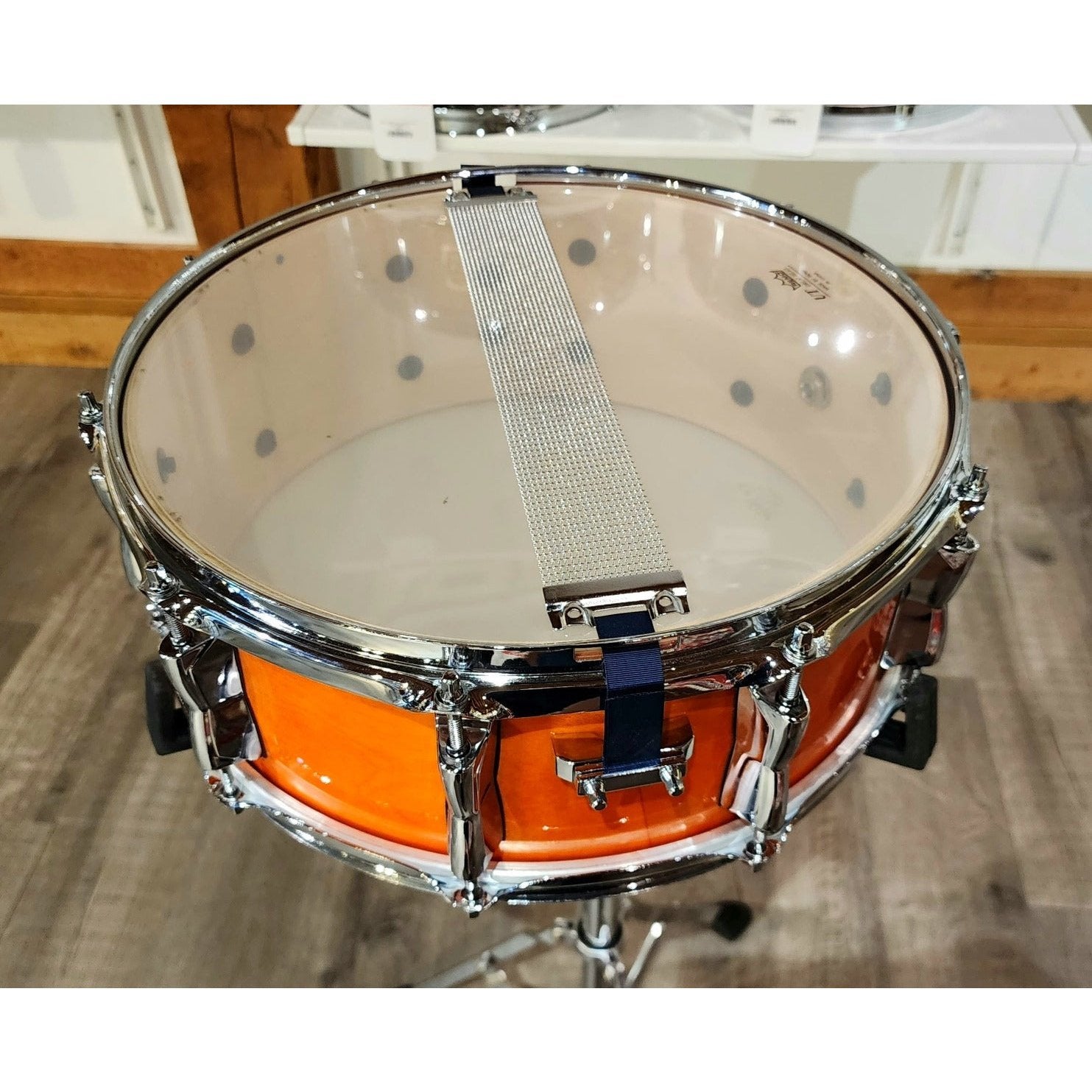 Used Yamaha Stage Custom Birch Snare Drum Honey Amber 14x5.5